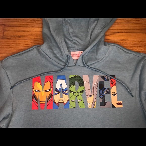 MARVEL Chest & Arm Print Men's Hoodie - Men's New - Picture 3 of 4
